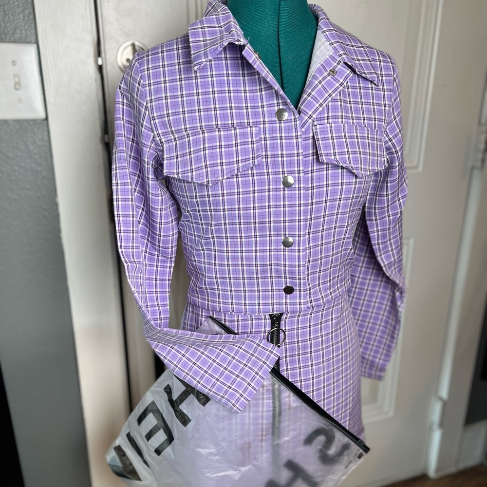 Plaid Jacket & Skirt Set